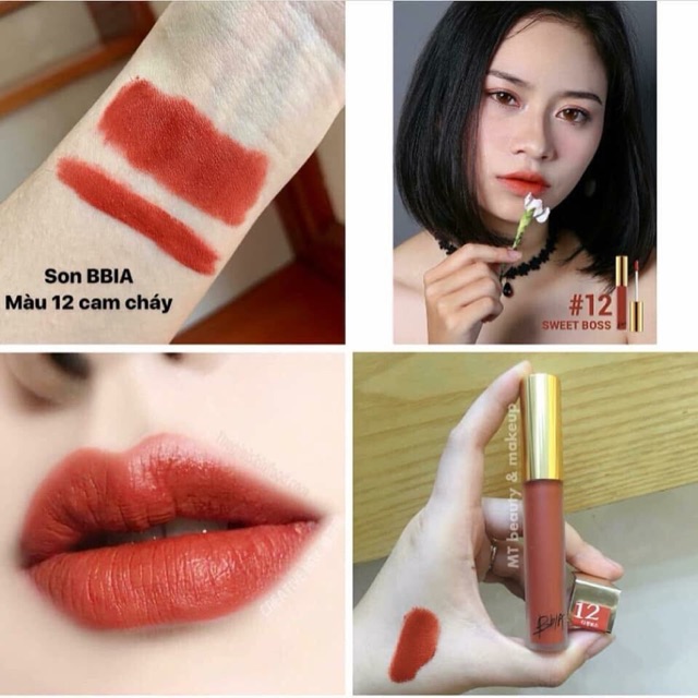 Son Bbia Last Velvet Lip Tint Version 3 Màu 12 – Cam Cháy